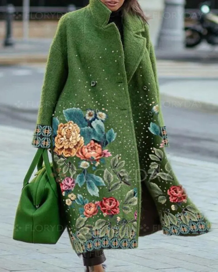 

Модное женское Шерстяное Пальто, новинка сезона осень-зима 2021, темпераментное приталенное длинное пальто с отложным воротником, длинное па...