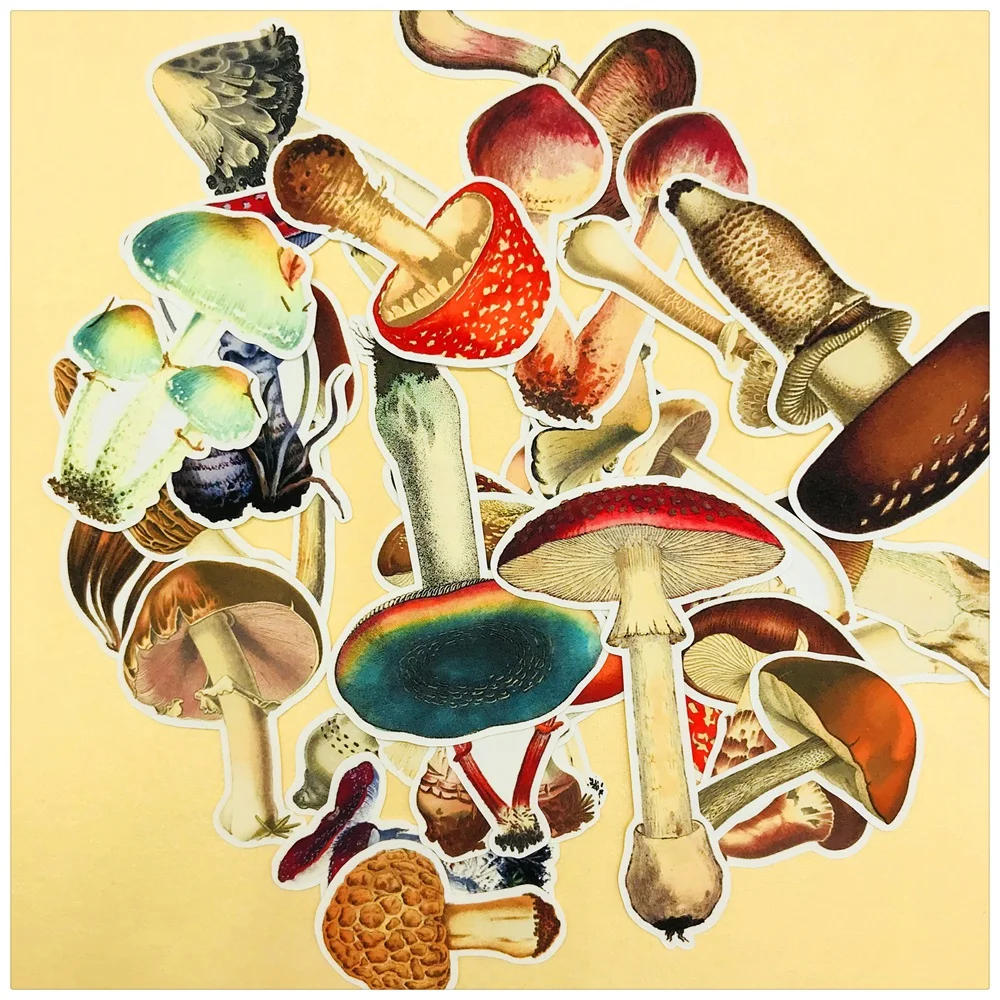 26 см винтажная мультяшная наклейка с буквами в виде грибов рукоделие скрапбукинг