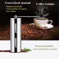 coffee grinder portable manual mini stainless steel adjustable mill grinder handmade kitchen tool coffee accessories travel type