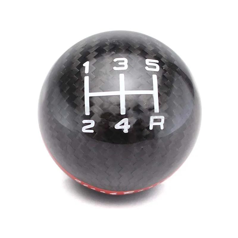 

Автомобильная рукоятка рычага переключения передач 5/6 скоростей универсальная сферическая Ручка рычага переключения передач из углеродно...