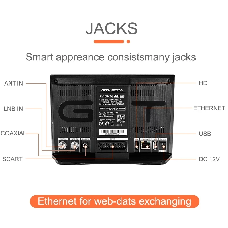 GTMEDIA V8UHD HD ТВ-приставка спутникового приемника сочетание DVB S2/T2 Кабель H.265 4K Встроенный WIFI Поддержка функции сервера Bo on.