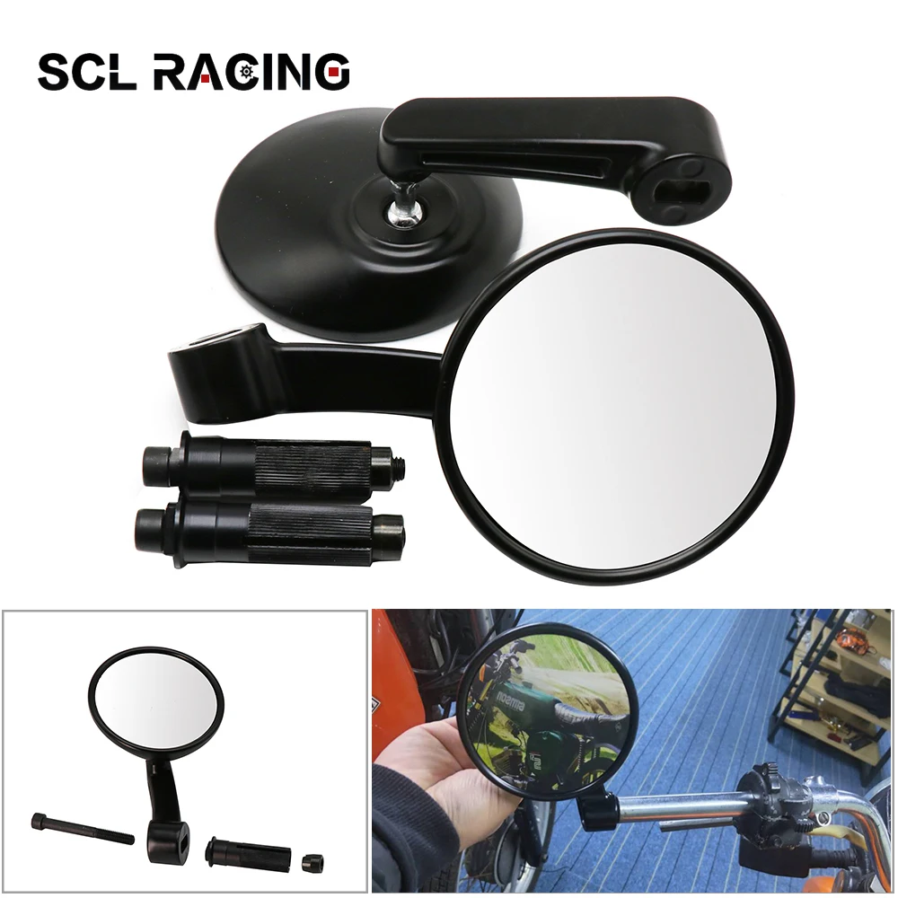 SCL Racing 1 пара Универсальные круглые задние зеркала заднего вида Зеркала бокового