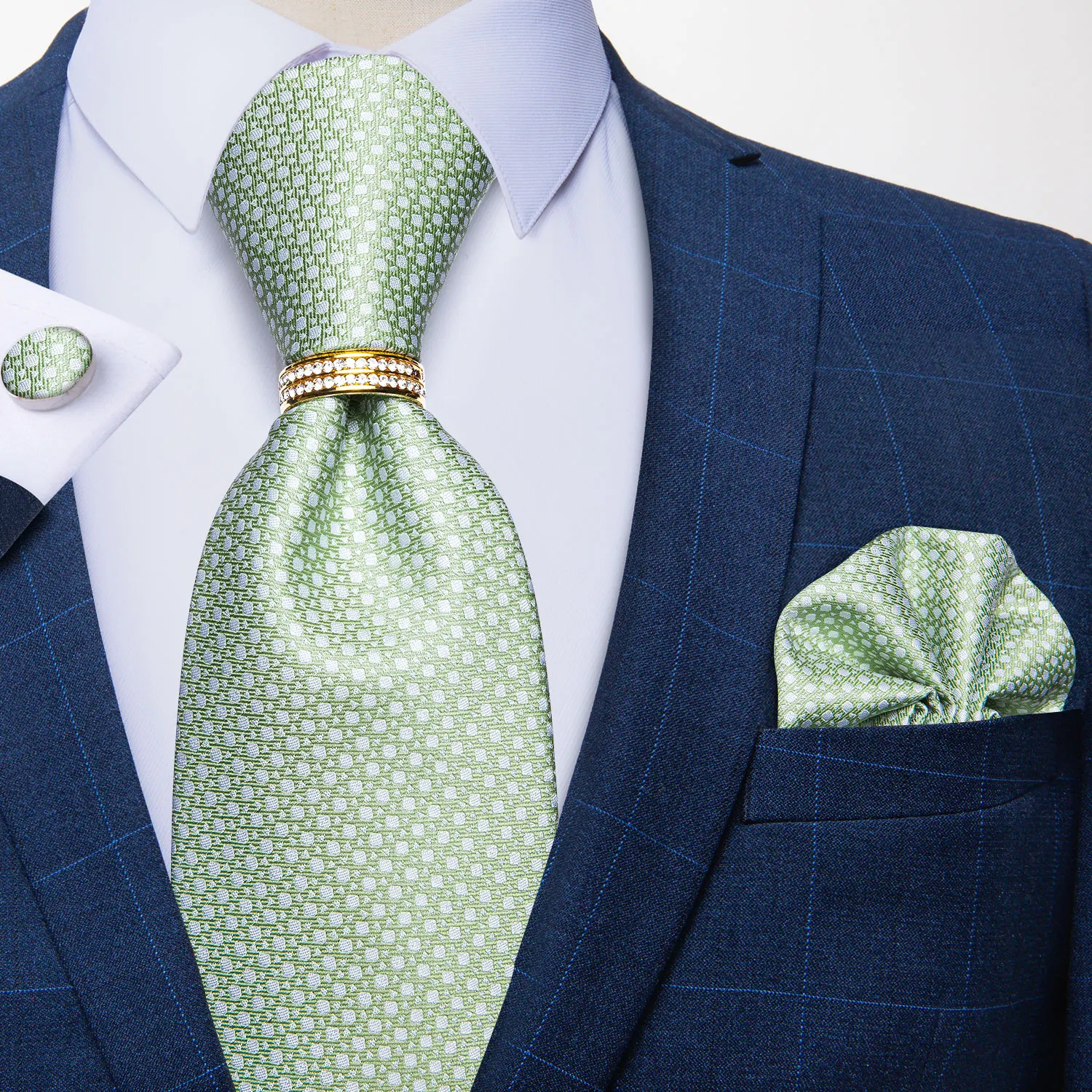 Новинка, Модные Зеленые мужские галстуки, 100% шелк, деловой галстук с круглым вырезом, формальное платье, бесплатная доставка, Gravata, подарок д...
