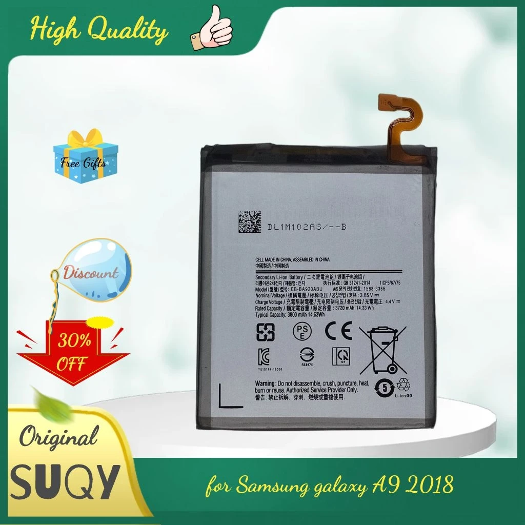 

3800 mah батарея для Samsung A9 2018 A9S батарея для Samsung galaxy A9 2018 A9s батарея A9 Star Pro SM-A920F A9200 EB-BA920ABU