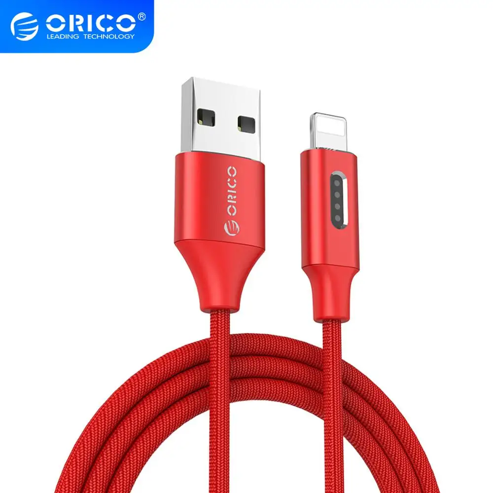 ORICO USB Cable with LED Indicator For iPhone 6 6s 7 Plus Denim Fast Charger Data Apple 5 5s IPad Air | Мобильные телефоны и