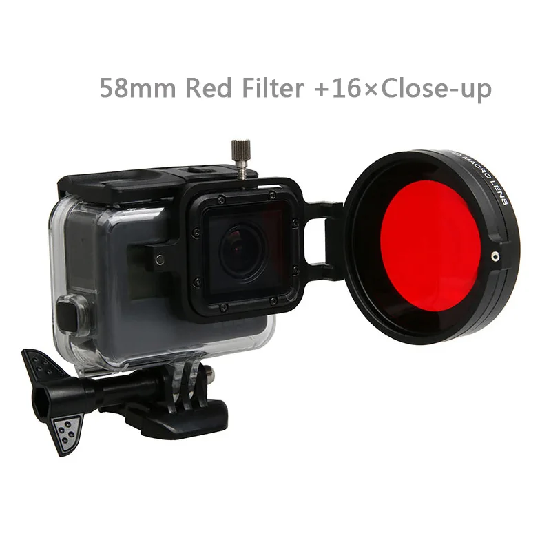 Фильтр для объектива дайвинга подводный фильтр красный 16X макрообъектив 16 раз