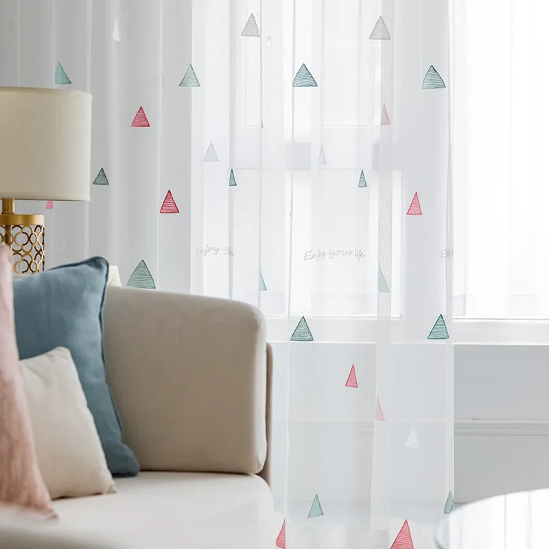 Тюлевые шторы в скандинавском стиле для детской спальни детские оконные