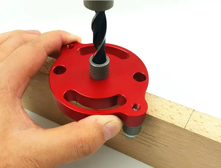 

Woodworking Pocket Hole Jig 6/8/10mm Self-centering Vertical Doweling Jig Drill Guide For Locator Hole Puncher Carpentry Tools