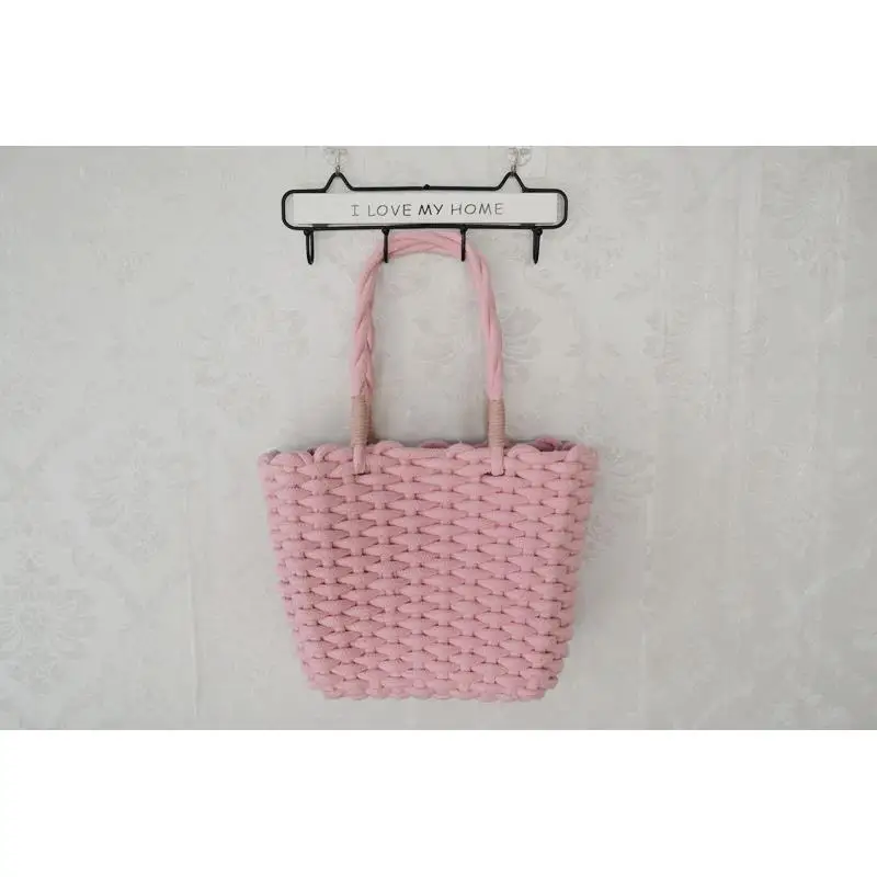 

New Style Cotton Woven Bag Shoulder Bag Female Summer Beach Bag a6313