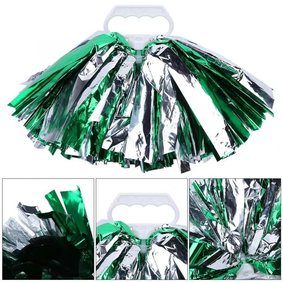 2 цвета прочные помпоны для Черлидинга танцевальной вечеринки школы спортивных