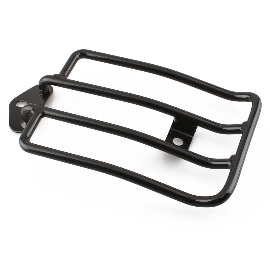 Черное заднее сиденье для мотоцикла подходит багажника поддерживающая полка Harley