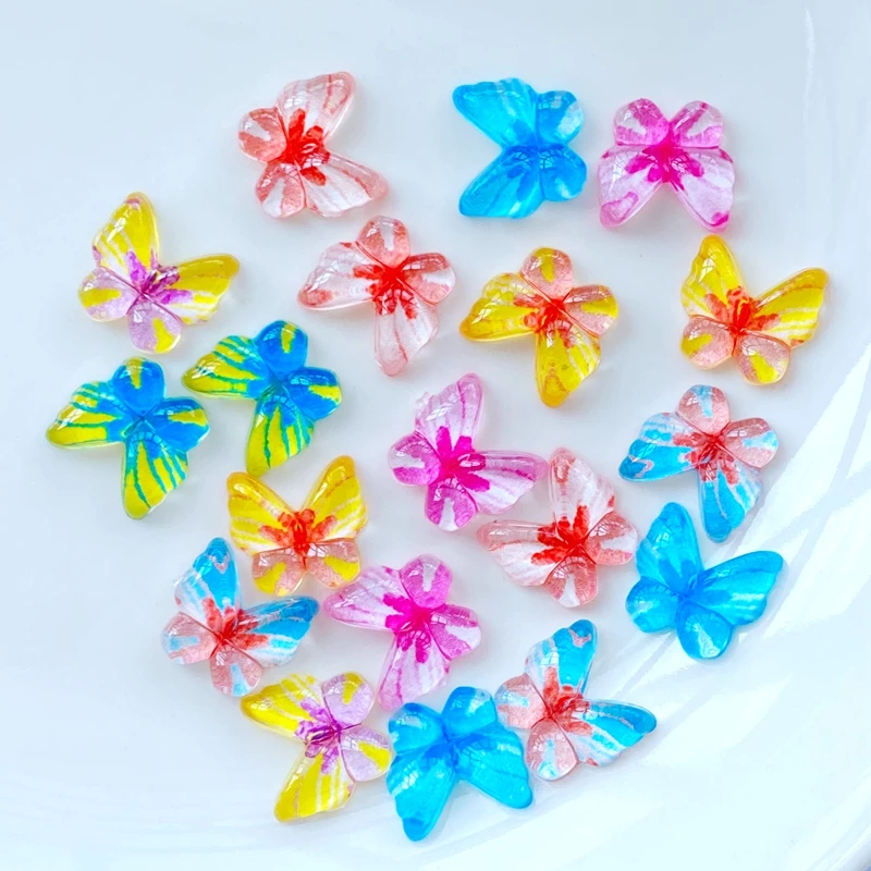 

30Pcs Mixed Cute Cartoon Mini Butterfly Flat Back Resin Cabochons Scrapbooking DIY Jewelry Craft Decoration Accessorie L78
