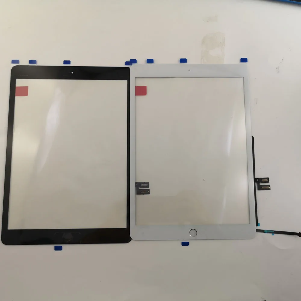 10,2 дюйма для Apple iPad 7 10,2 7-го поколения A2197 A2198 A2200, дигитайзер сенсорного экрана, внешняя стеклянная панель с кнопкой Home, гибкий кабель