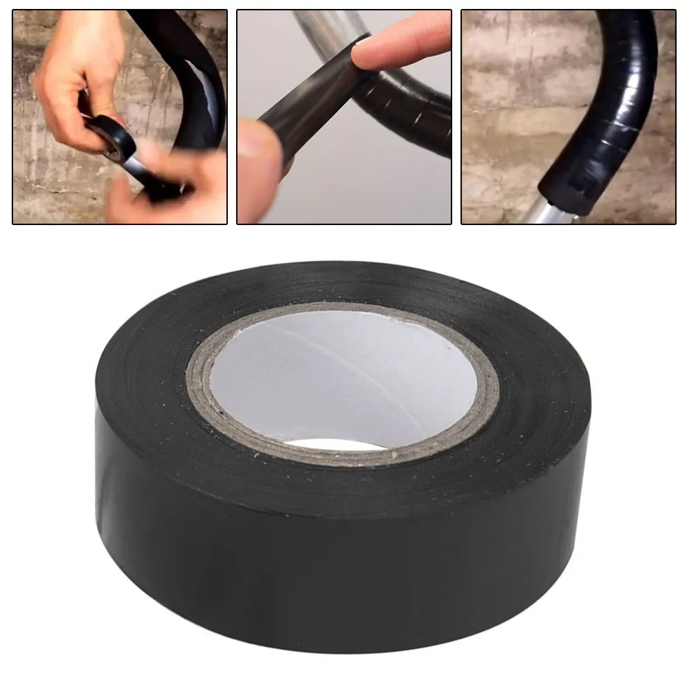 

9m/roll Black Bicycle Handlebar Grip Repair Tapes Bar Finishing Tape PVC Fishing Rod Pole Repair Tools For Road Bike Cycling