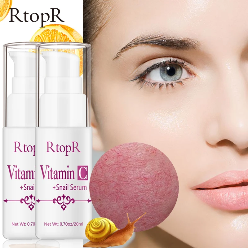 

3pcs 20ml VitaminC Snail Repair Serum Anti Wrinkle Firming Bright Skin Serum For Face Ance Treatment Snail VC Collagen lotion