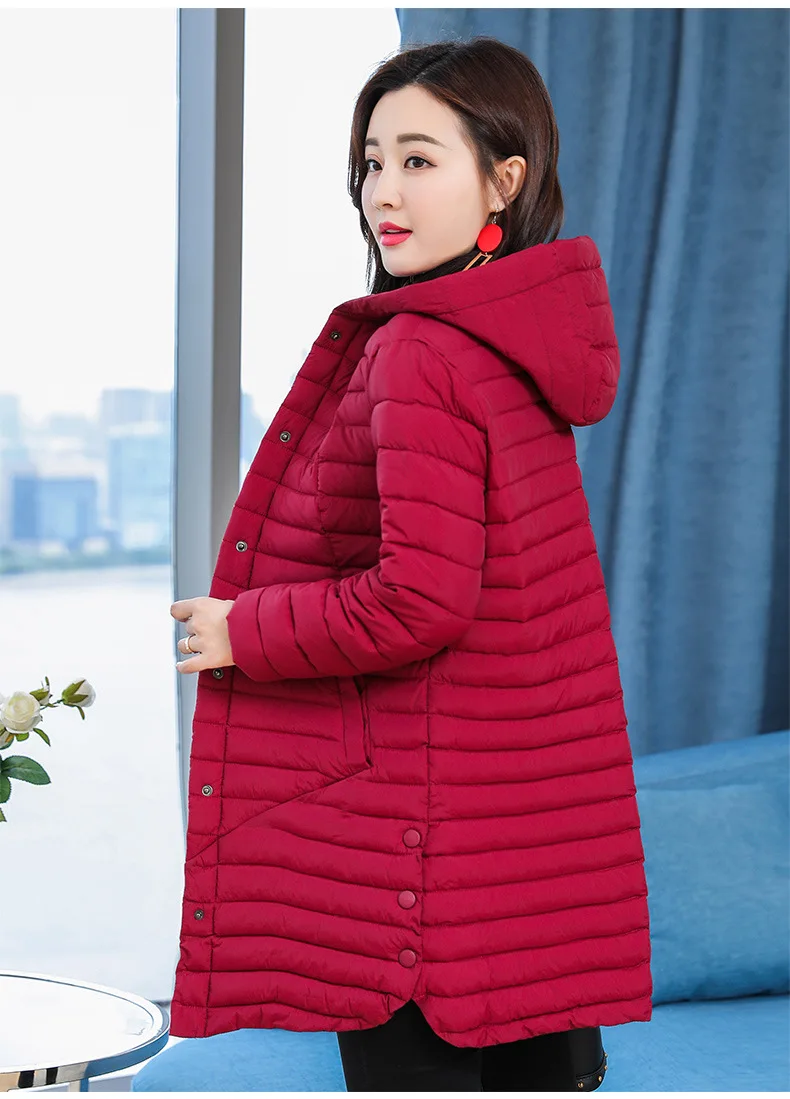 AliExpress New Style down Jacket Cotton-padded Clothes Women's Slimming WOMEN'S Dress Cotton-padded Jacket Thin Slim Fit Mi