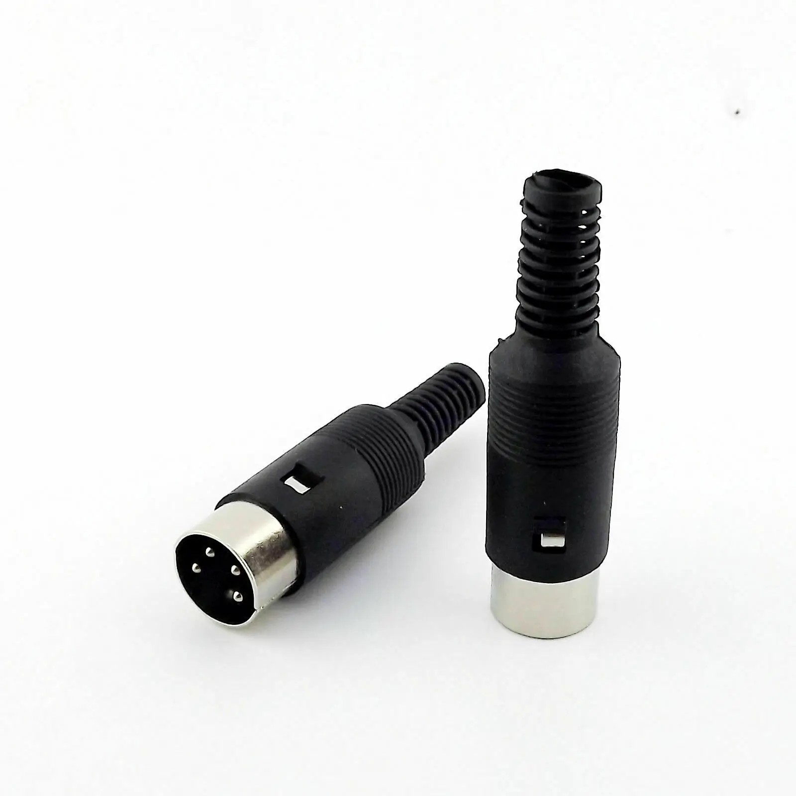 

5pcs DIN Plug Male Plug Cable Connector 4 Pin With Plastic Handle