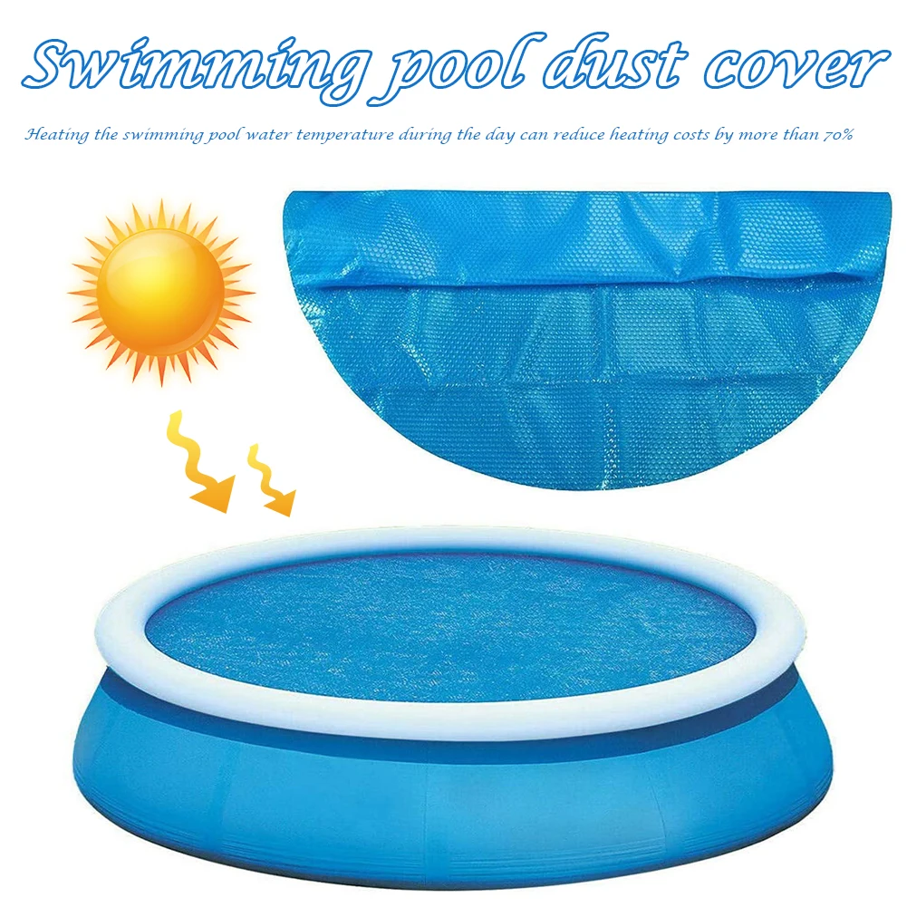 

4/5/6/12ft Dia Round Solar Pool Cover with Heart Pattern Inflatable Swimming Pool Mat Cover Outdoor Bubble Blanket Outdoor Toy