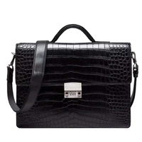 ourui true crocodile handbag male Genuine crocodile leather business Mens briefcase The large capacity men handbag
