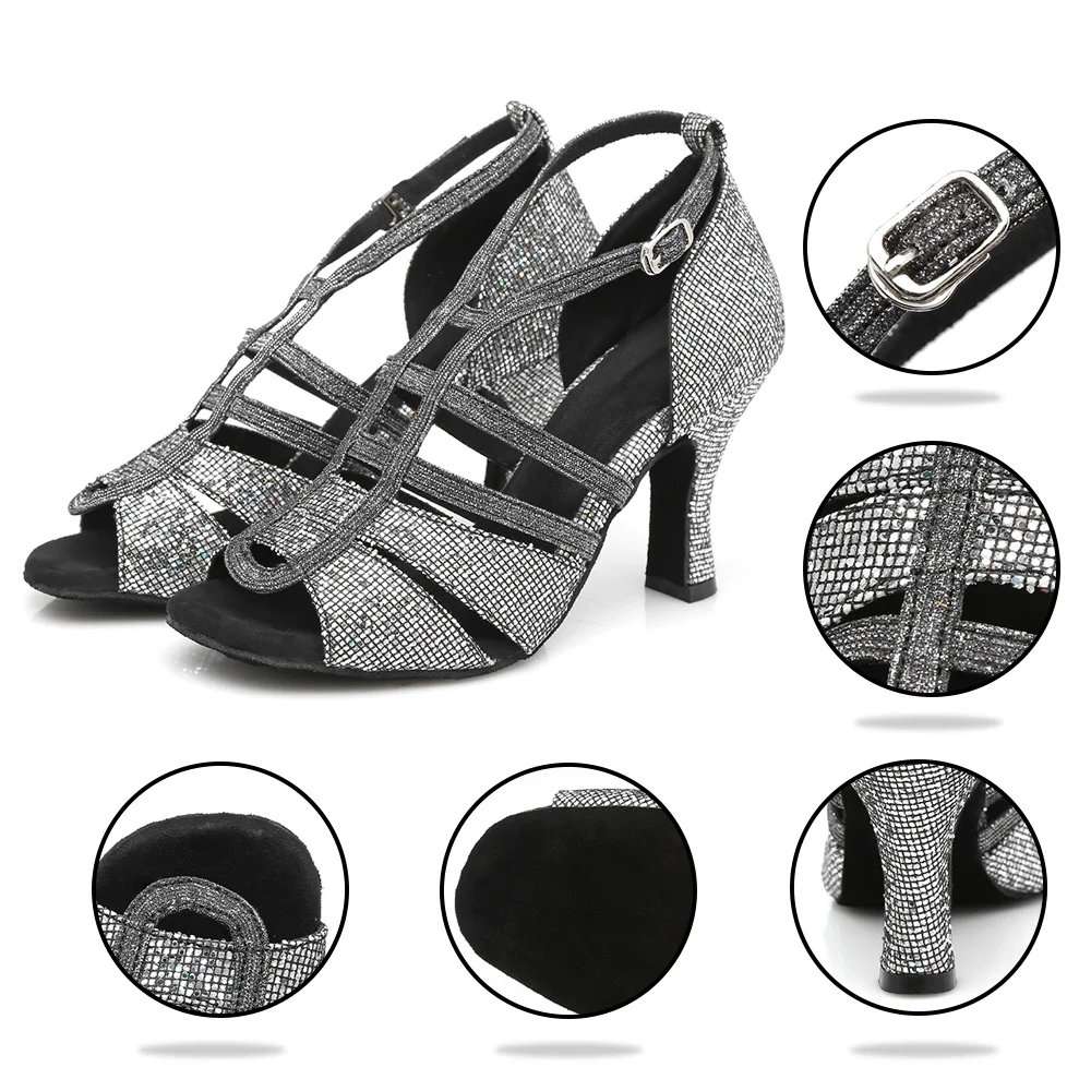 Женская обувь для латинских танцев на каблуке Обувь сальсы бальных танго самбы
