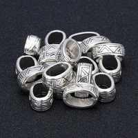 6pcslot viking runes beads for jewelry making hair beard crafts jewlery diy square large hole bead accessories fit charm