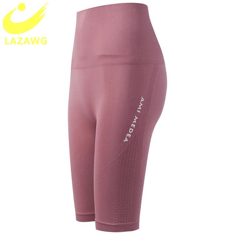 

LAZAWG Yoga Pants Women Seamless Gym Shorts High Waist Leggings Trimmer Waist Lifter Legs Tight Femelle Running Shaper Pants
