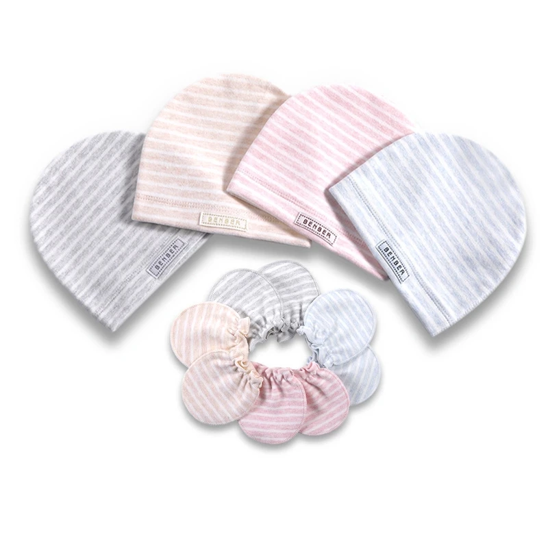 

Baby Hat and Mittens Girl Boy Cap Socks Comfy Infant Hat & Gloves Cotton Toddler Newborn Baby Accessorise For 0-6