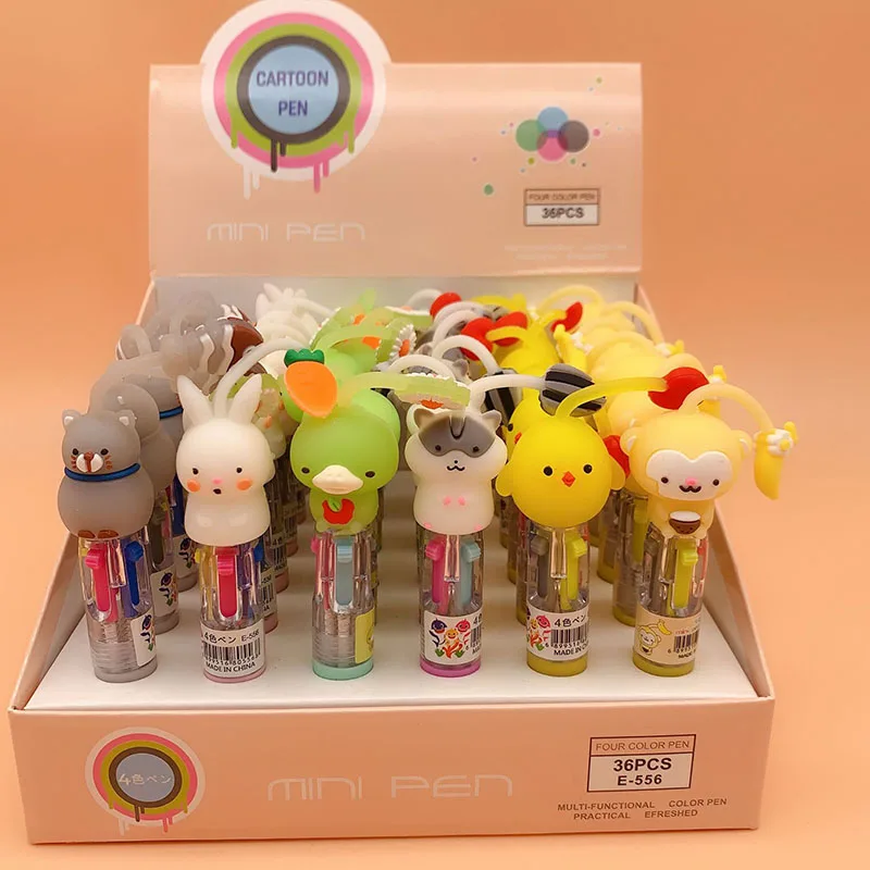 

36 pcs/lot Cute Mini Avocado 4 Colors Ballpoint Pen Cartoon ball pens School Office writing Supplies Stationery Gift