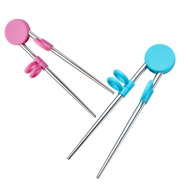 

1Pair Stainless Steel Children Chopsticks For Kids Cartoon Learning Chop Sticks Reusable Training Chopsticks Portable Tableware