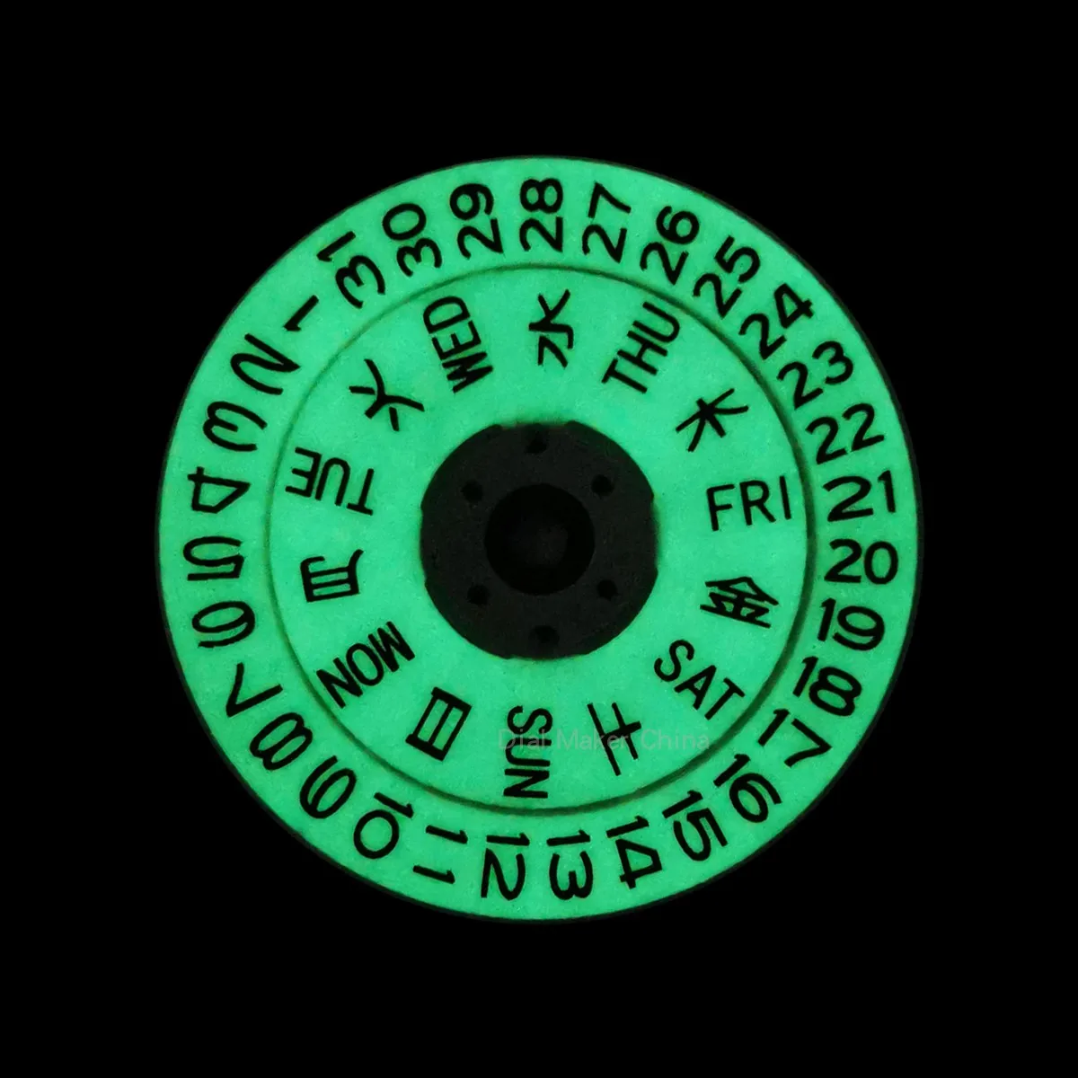 

All Luminous Watch C3 Calendar Dial Week Dial 2 in 1 Modified for NH35 36 Super Luminescent