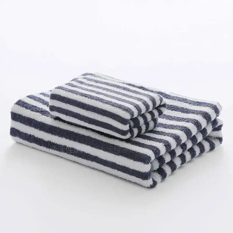 3 шт./компл. набор полотенец для ванной комнаты 100% полосатые банные полотенца и 2