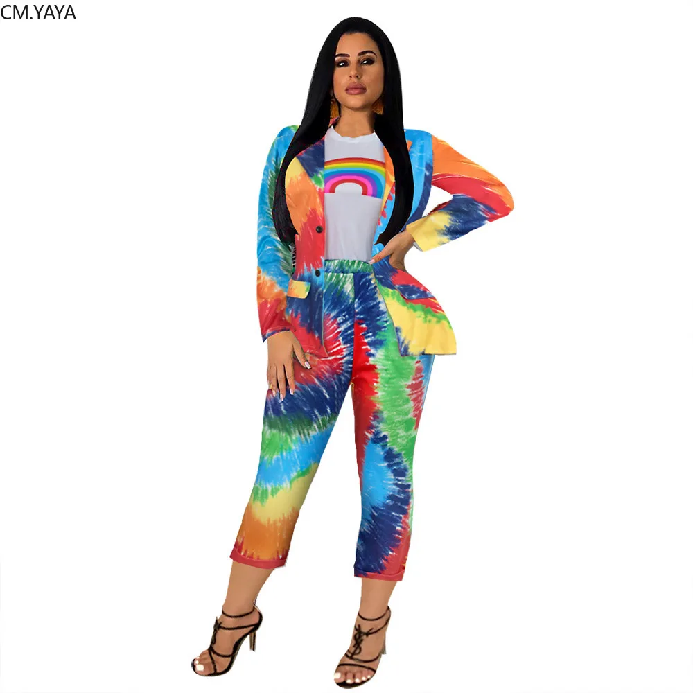 Осенний Женский комплект с принтом в виде галстука черного цвета длинный рукав