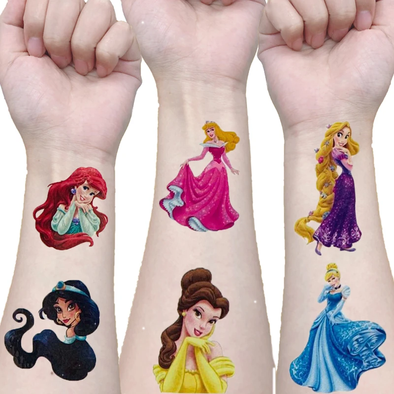 

Disney Princess Tattoo Sticker Children Christmas Birthday Party Gifts Cinderella Mermaid Princess Random 1PCS Tattoo Stickers