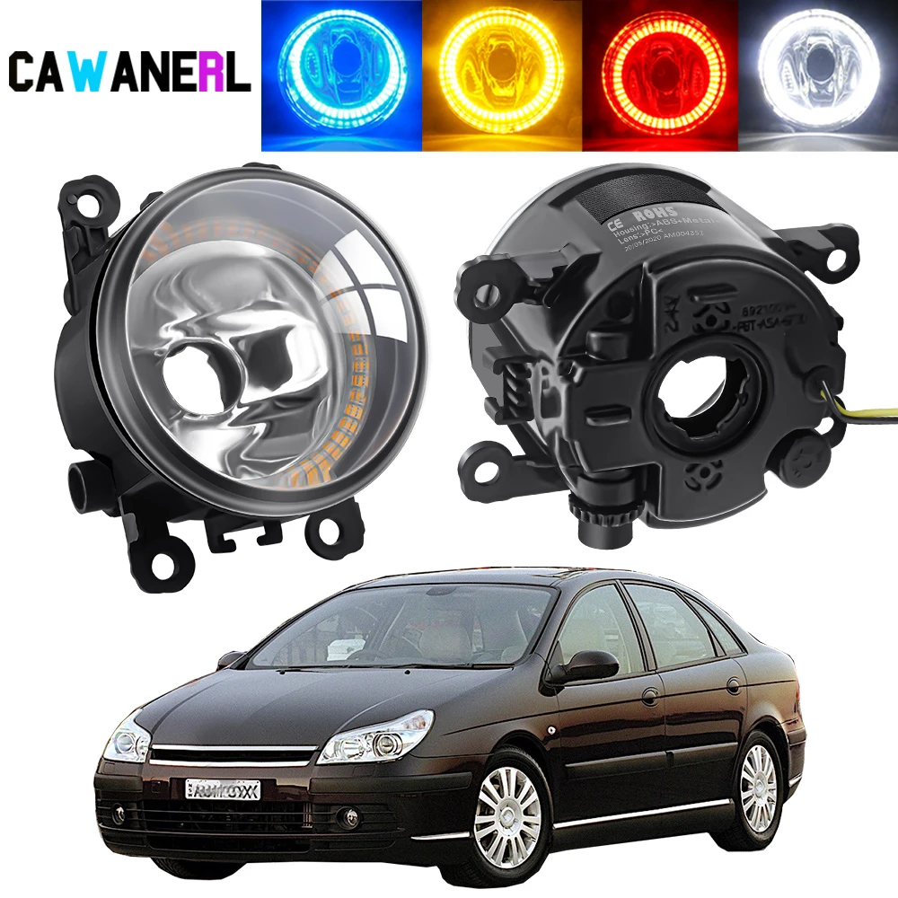 2 X противотуманные фасветильник ангельские глазки в сборе абажур + лампы для Peugeot