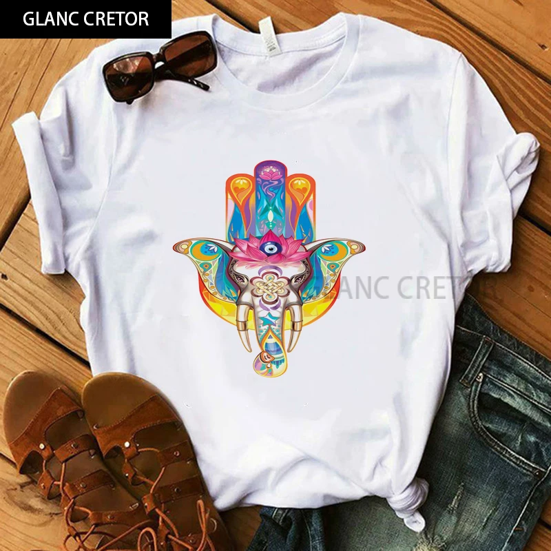 

Summer Floral Earring tshirt tees Graphic Top Vogue T shirt Women Clothes Kawaii Short Sleeve Female T-shirt