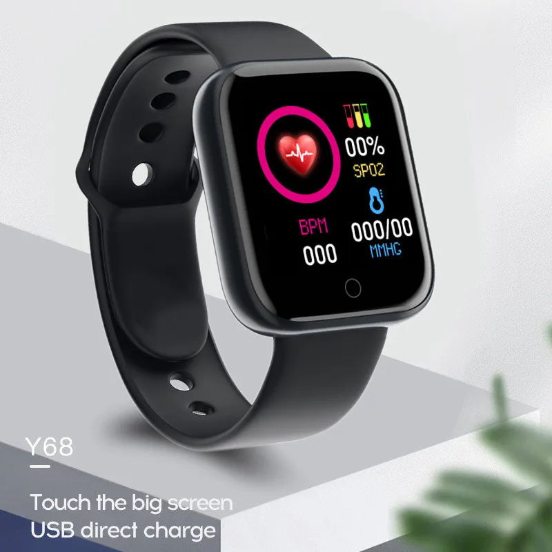 

Y68 Smart Watch D20 Digital Watches Fitness Tracker Heart Rate Monitor Men Women Electronic Wristwatch Sport Music Sleep Tracker