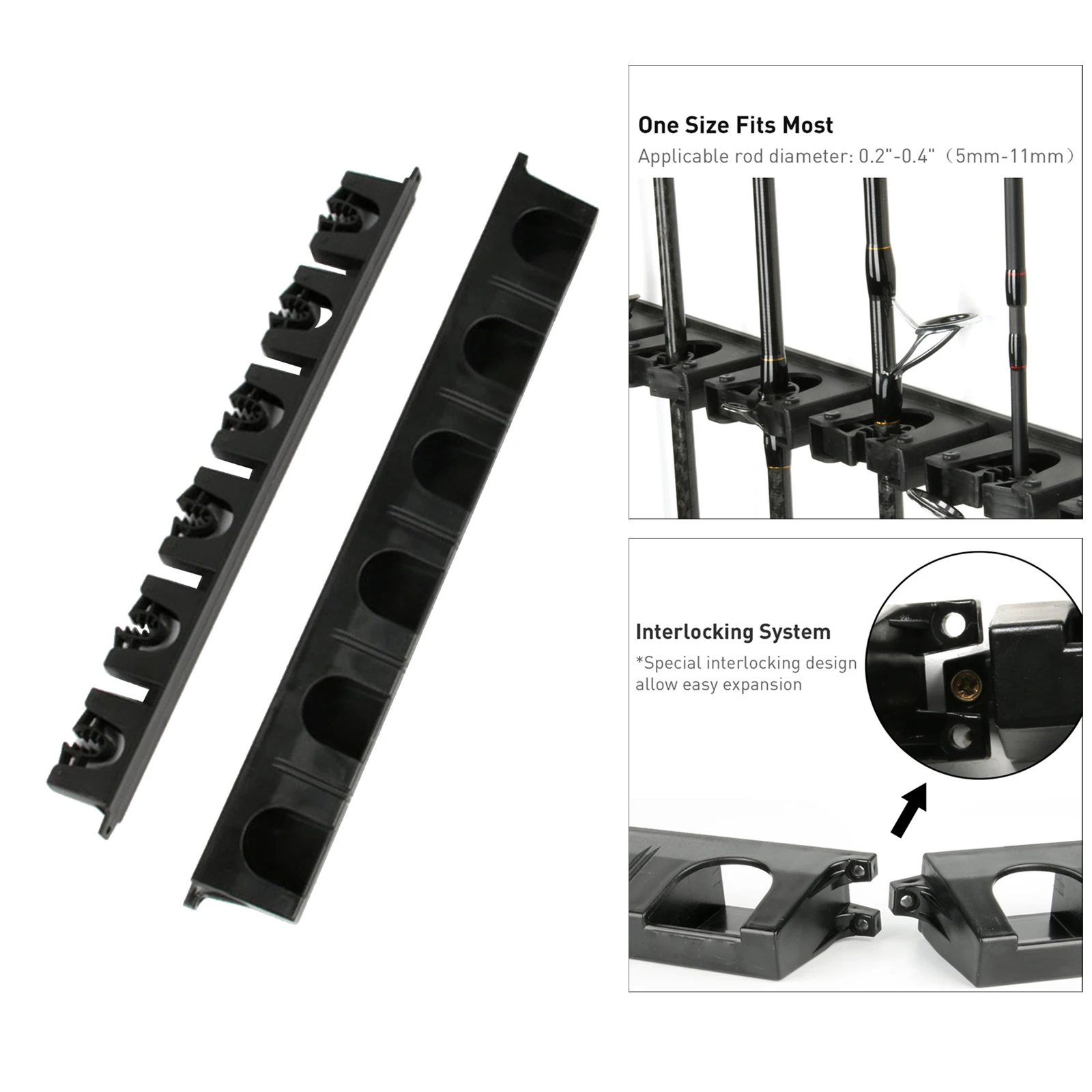 

Пластиковый настенный держатель для удочки премиум-класса, вешалка для дома, магазина, гаража, выставочный держатель, кронштейн для всех ти...