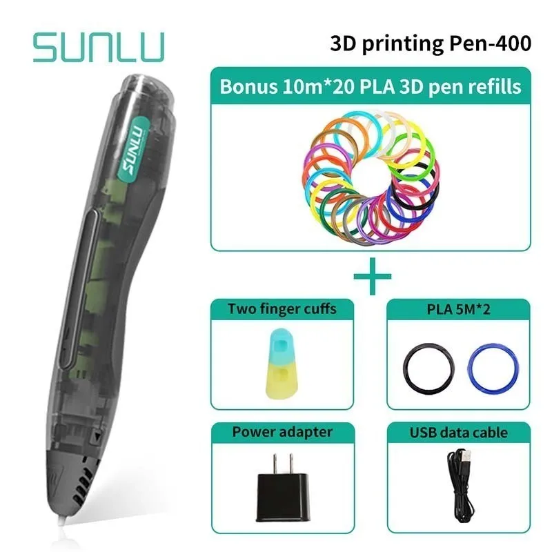 Ручка для 3D печати SL-400 изучения детей умные игрушки ручка с поддержкой 1 75 мм PLA