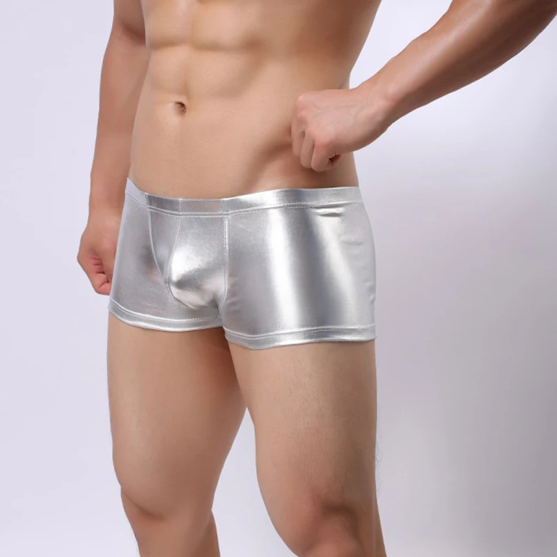 Боксеры мужские из искусственной кожи сценическое U образное Выпуклое нижнее