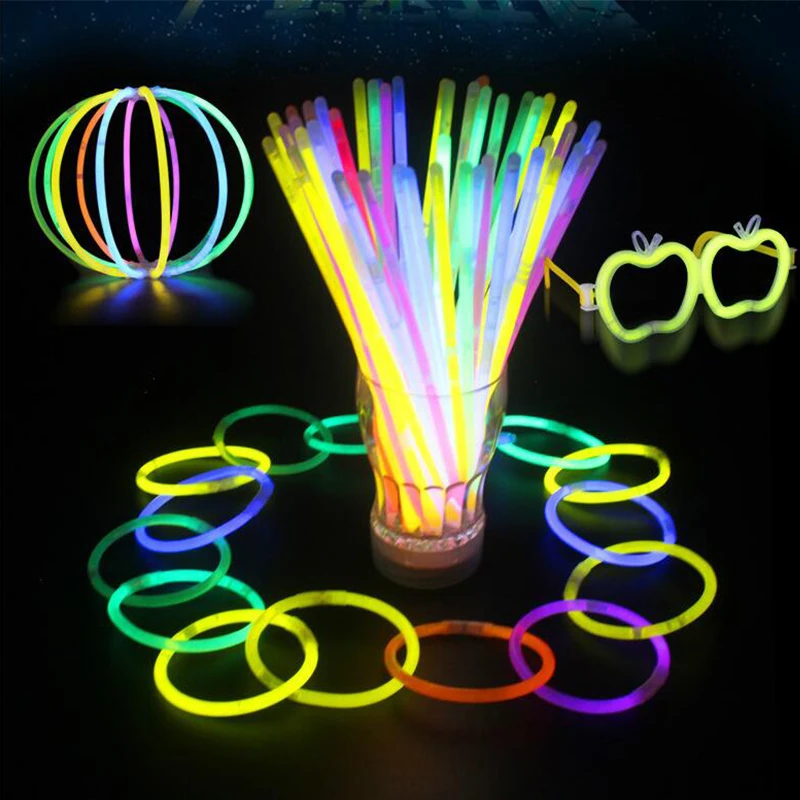 

10/20 PCS Mixed Colour Colorful Glow Stick Safe Light Fluorescent Event Festive Party Fluorescence Supplies Concert Decor