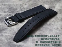 black 20mm 21mm 22mm italian cowhide watch strap leather watchband suitable for iwc pilot portugieser portofino series watch