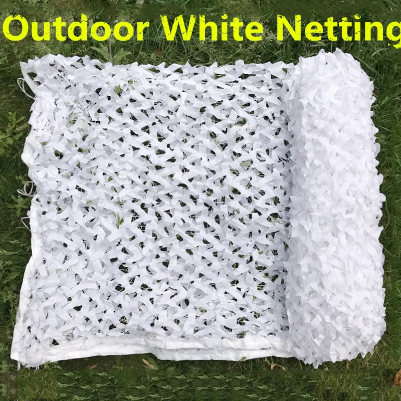 

Hunting Military Camouflage Nets Car Covers Tent Shade Camping Sun Shelter White Netting Party Decoration Photography 3X8M,4X6M