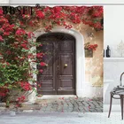 Марокканская занавеска для душа, деревянная входная шторка в европейском средневековом стиле, украшение для ванной комнаты, итальянская