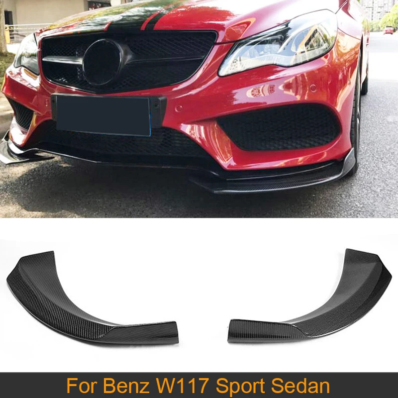 Разветвители переднего бампера из углеродного волокна для Mercedes Benz W117 CLA250 CLA260