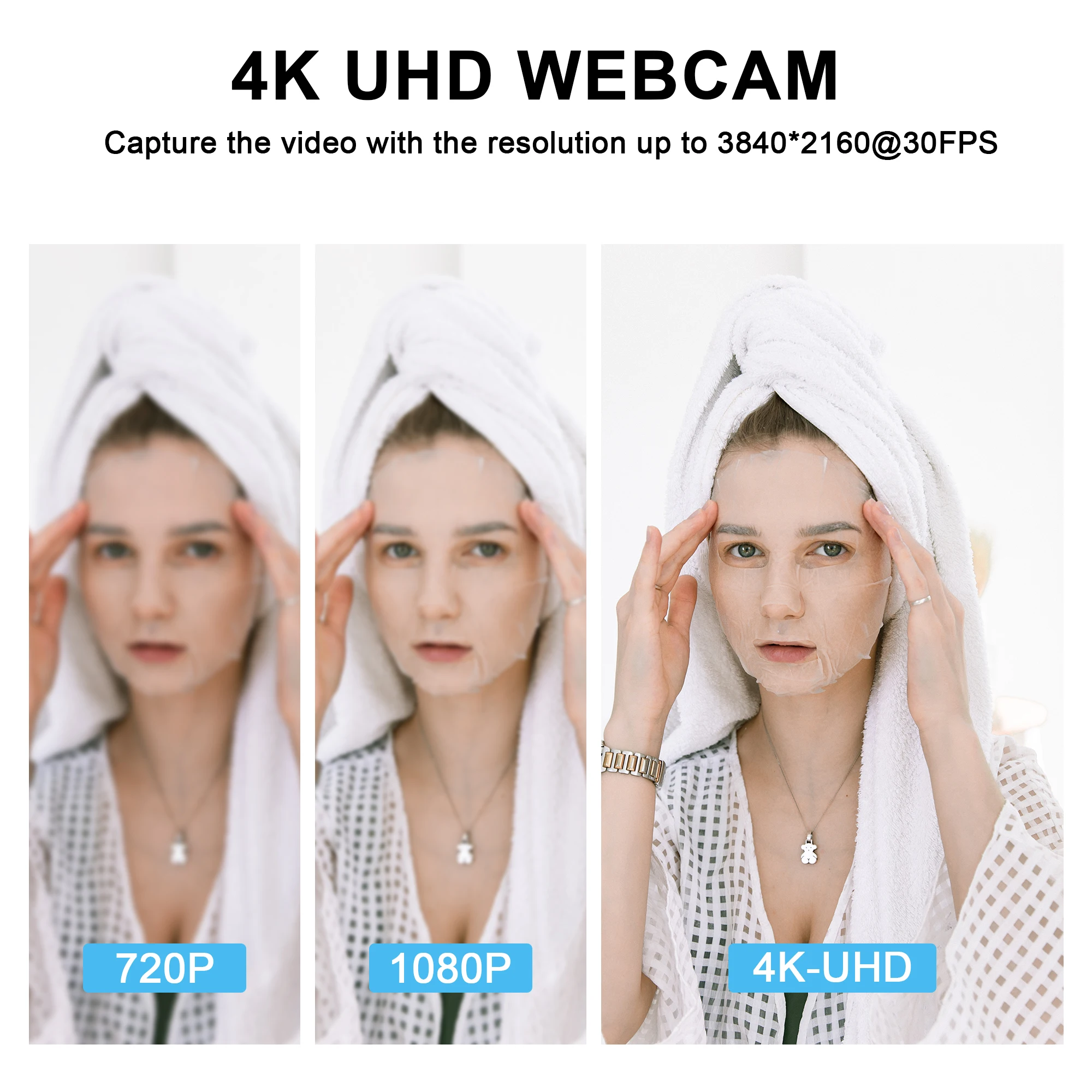 Веб-камера JOYUSING 4K 8 Мп UHD с микрофоном 1080P @ 60fps автофокус угол обзора 90 градусов