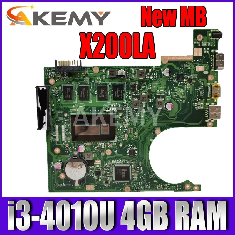 

Akemy X200LA i3-4010 4GB RAM Mainboard REV2.1 For Asus F200LA F200L X200L X200LA laptop Motherboard 100% Tested
