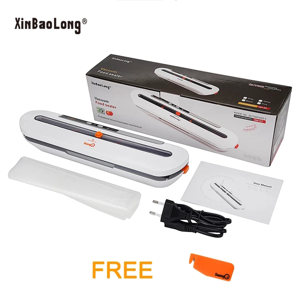 

XinBaoLong Best Vacuum Sealer Packaging Machine 220V/110V Automatic Commercial Household Vacuum Food Sealer Including 10Pcs Bags