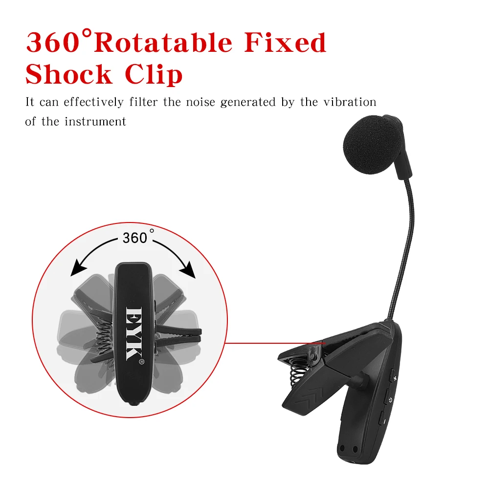 Беспроводной конденсаторный микрофон EYK UHF гусиная шея запись голоса живое шоу