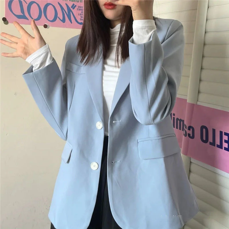 

2021 Small suit jacket fashion all-in-one simple student party office workers must