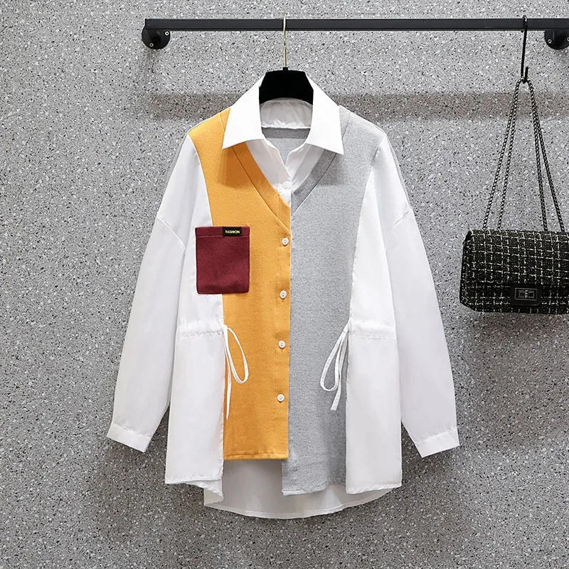 

Новинка 2021, женский свободный уютный трикотажный кардиган Гари корейской версии с двойной завязкой на талии и контрастной строчкой, свитер,...